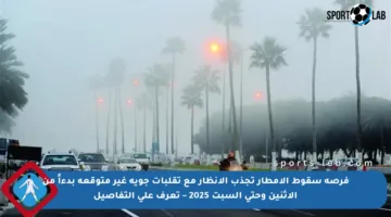 فرصة سقوط الأمطار تجذب الأنظار مع تقلبات جوية غير متوقعة بدءاً من الاثنين وحتى السبت 2025 – تعرف على التفاصيل
